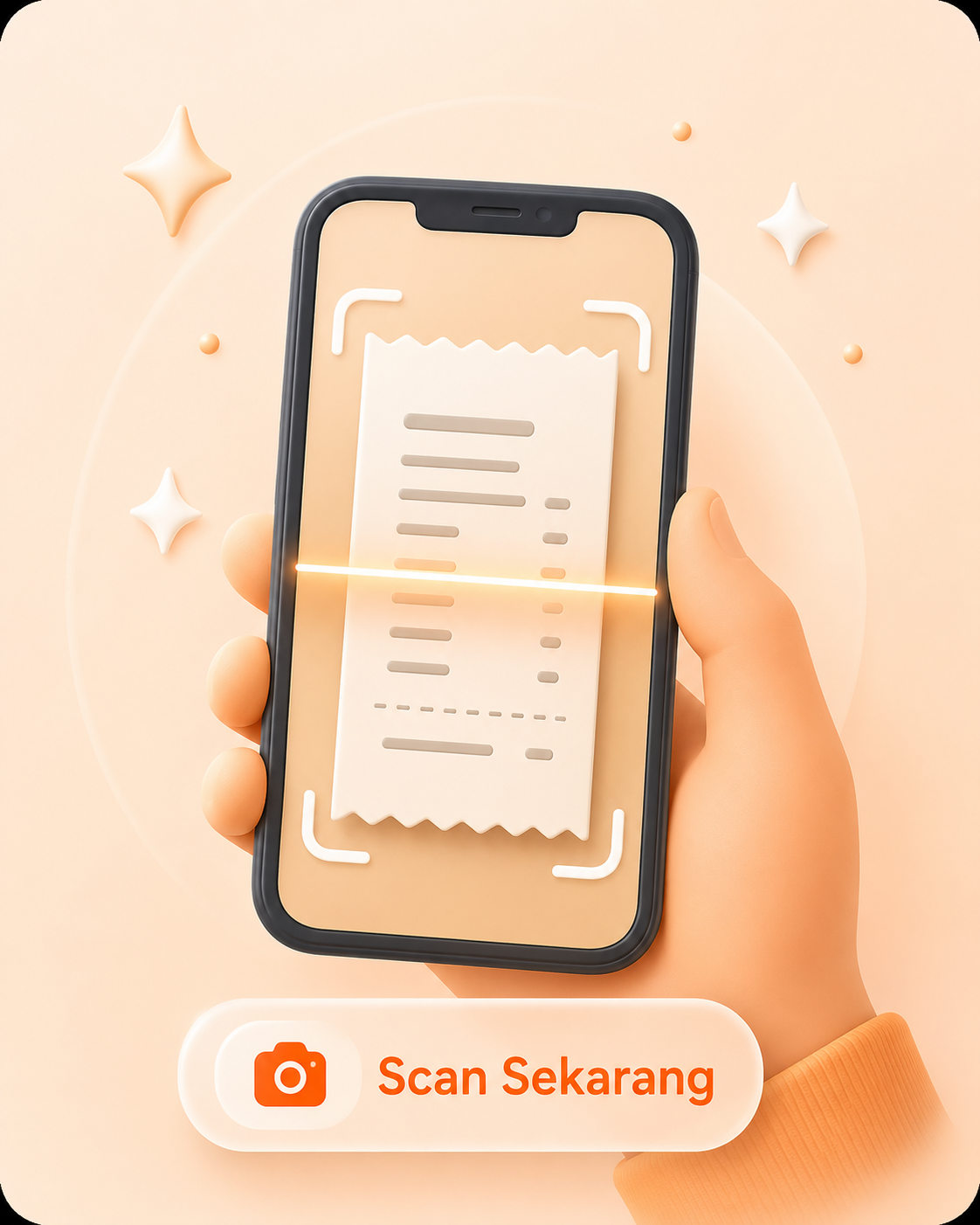 Scan struk ilustrasi